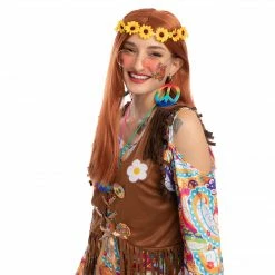 Spooktacular Creations Hippie Wig Set Cosplay Accessaries - Adult