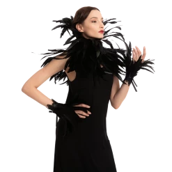 Spooktacular Creations Black Queen Cosplay Accessories With Choker Shawl & Cuff Props