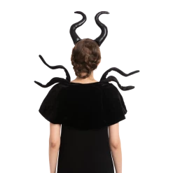 Spooktacular Creations Props Black Queen Cosplay Accessories With Headband & Shawl