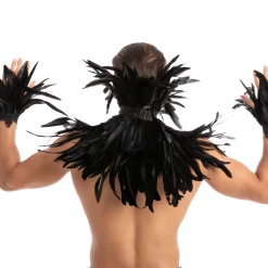 Spooktacular Creations Black Queen Cosplay Accessories With Choker Shawl & Cuff Props