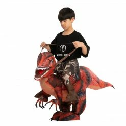 Spooktacular Creations Inflatable Ride-On Red Raptor Costume -Adult Animal Costumes