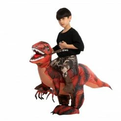 Spooktacular Creations Inflatable Ride-On Red Raptor Costume -Adult Animal Costumes