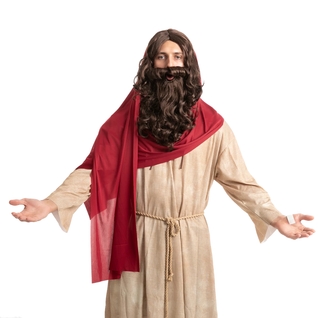 Spooktacular Creations Men Brown Wizard Wig With Beard Cosplay- Adult 6 Spooktacular Creations Men Brown Wizard Wig With Beard Cosplay- Adult