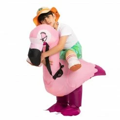 Spooktacular Creations Inflatable Ride-On Flamingo Costume Animal Costumes