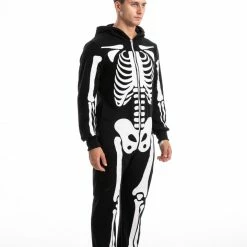 Spooktacular Creations Skeleton Plush Pajamas Onesie - Adult Skeleton/ Day Of The Dead 12 Spooktacular Creations Skeleton Plush Pajamas Onesie - Adult Skeleton/ Day Of The Dead