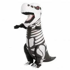 Spooktacular Creations Skeleton T-rex Full Body Inflatable Costume - Adult Skeleton/ Day Of The Dead