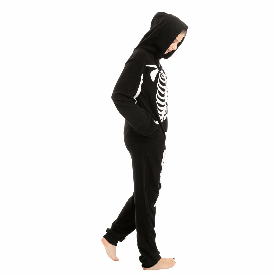 Spooktacular Creations Skeleton Plush Pajamas Onesie - Adult Skeleton/ Day Of The Dead 6 Spooktacular Creations Skeleton Plush Pajamas Onesie - Adult Skeleton/ Day Of The Dead