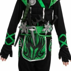 Spooktacular Creations Green Ninja Costume For Role Play Cosplay- Child Classic Costumes