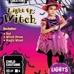 Spooktacular Creations Witch LED Light Up Costume Cosplay - Child