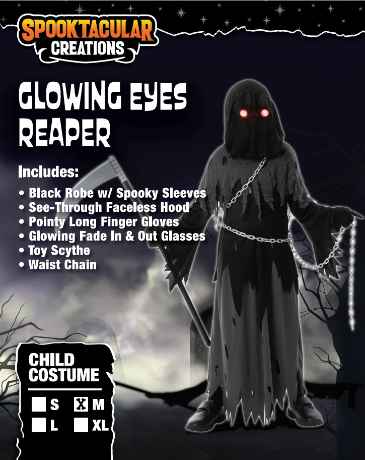 Spooktacular Creations Scary Reaper Ghost Costume Cosplay - Child 12 Spooktacular Creations Scary Reaper Ghost Costume Cosplay - Child
