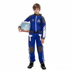 Spooktacular Creations Classic Costumes Blue Astronaut Costume Cosplay - Child