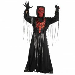 Spooktacular Creations Red Skull Reaper Costume For Boys Cosplay - Child Child Costumes 11 Spooktacular Creations Red Skull Reaper Costume For Boys Cosplay - Child Child Costumes