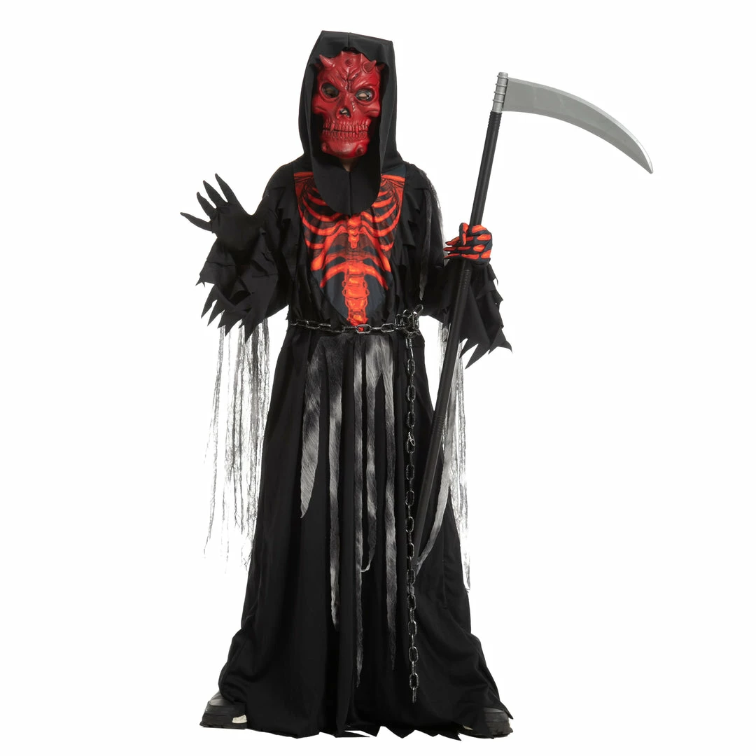 Spooktacular Creations Red Skull Reaper Costume For Boys Cosplay - Child Child Costumes 6 Spooktacular Creations Red Skull Reaper Costume For Boys Cosplay - Child Child Costumes