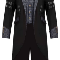 Spooktacular Creations Gothic Steampunk Vintage Tailcoat Victorian Adventurer Costume For Men Cosplay Historical Costumes