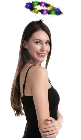 Spooktacular Creations Headwear Black LED Angel Halo Headband 6 Spooktacular Creations Headwear Black LED Angel Halo Headband