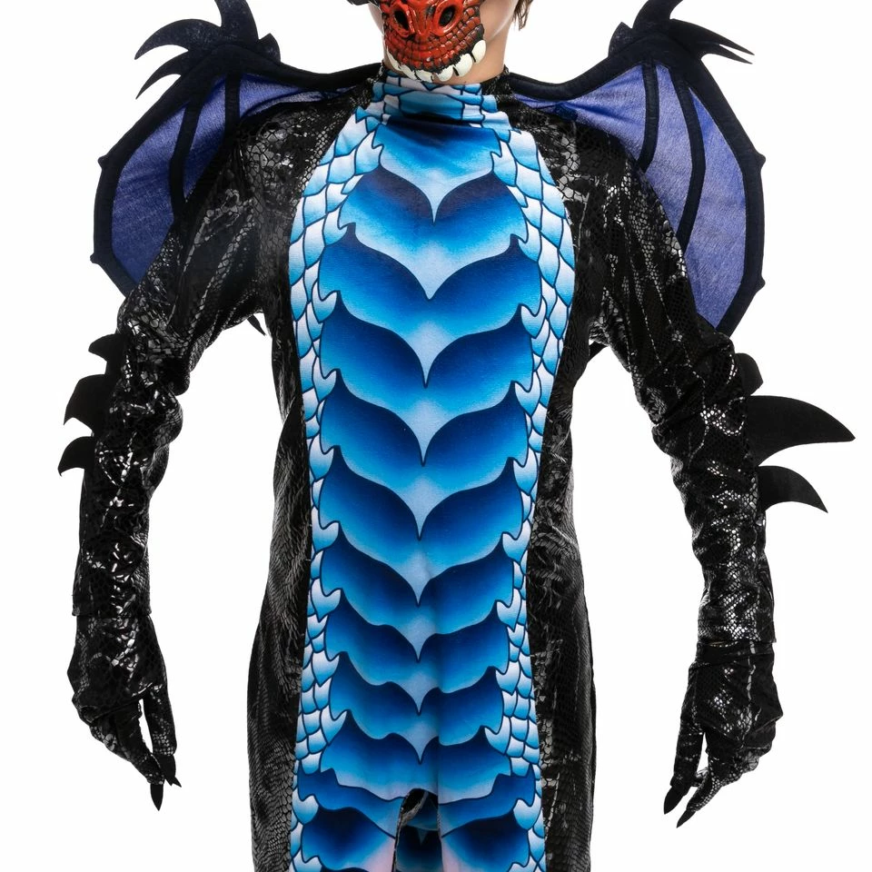 Spooktacular Creations Classic Costumes Dragon Costume (Black & Blue) - Boy 5 Spooktacular Creations Classic Costumes Dragon Costume (Black & Blue) - Boy