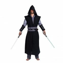 Spooktacular Creations Master Of Dark With Hooded Robe Cloak Tunic Cosplay Costume- Adult