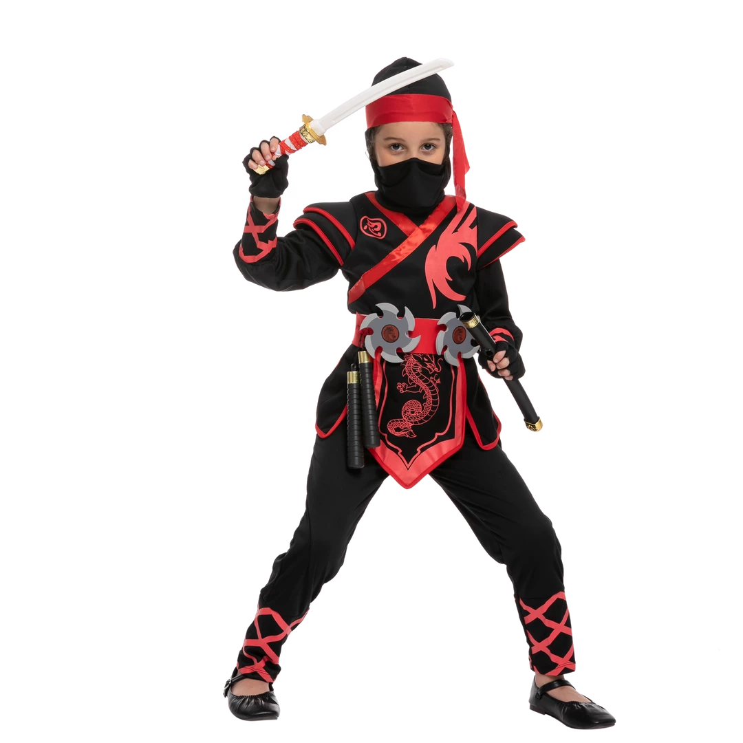 Spooktacular Creations Red Ninja Costume For Girls Cosplay - Child Child Costumes 6 Spooktacular Creations Red Ninja Costume For Girls Cosplay - Child Child Costumes