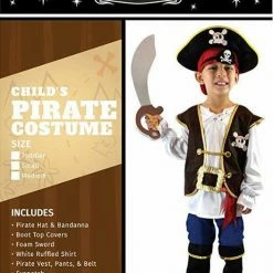 Spooktacular Creations Pirate Costume For Role Play Cosplay - Child 7 Spooktacular Creations Pirate Costume For Role Play Cosplay - Child