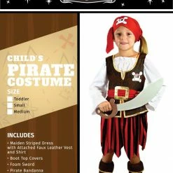 Spooktacular Creations Pirate Costume For Role Play Cosplay - Child Classic Costumes