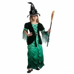 Spooktacular Creations Wicked Green Witch Costume Cosplay - Child