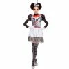 Spooktacular Creations Adult Costumes Sexy Creepy Evil Scary Clown Costume For Women - Adult