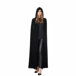 Spooktacular Creations Adult Costumes Long Hooded Velvet Cloak Cosplay Costume Role Play - Women