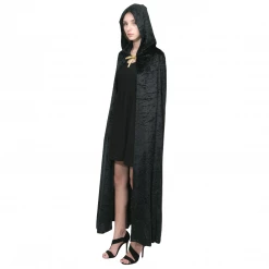Spooktacular Creations Scary Costumes Hooded Velvet Cloak Cape Costume Cosplay - Adult