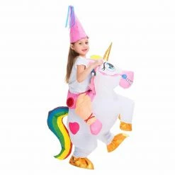 Spooktacular Creations Inflatable Ride-On Unicorn Princess Costume - Child Child Costumes