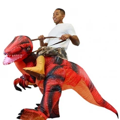Spooktacular Creations Inflatable Ride-On Red Raptor Costume -Adult Animal Costumes