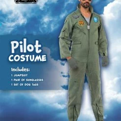 Spooktacular Creations Military Fighter Pilot Costume With Accessories - Adult Classic Costumes 14 Spooktacular Creations Military Fighter Pilot Costume With Accessories - Adult Classic Costumes