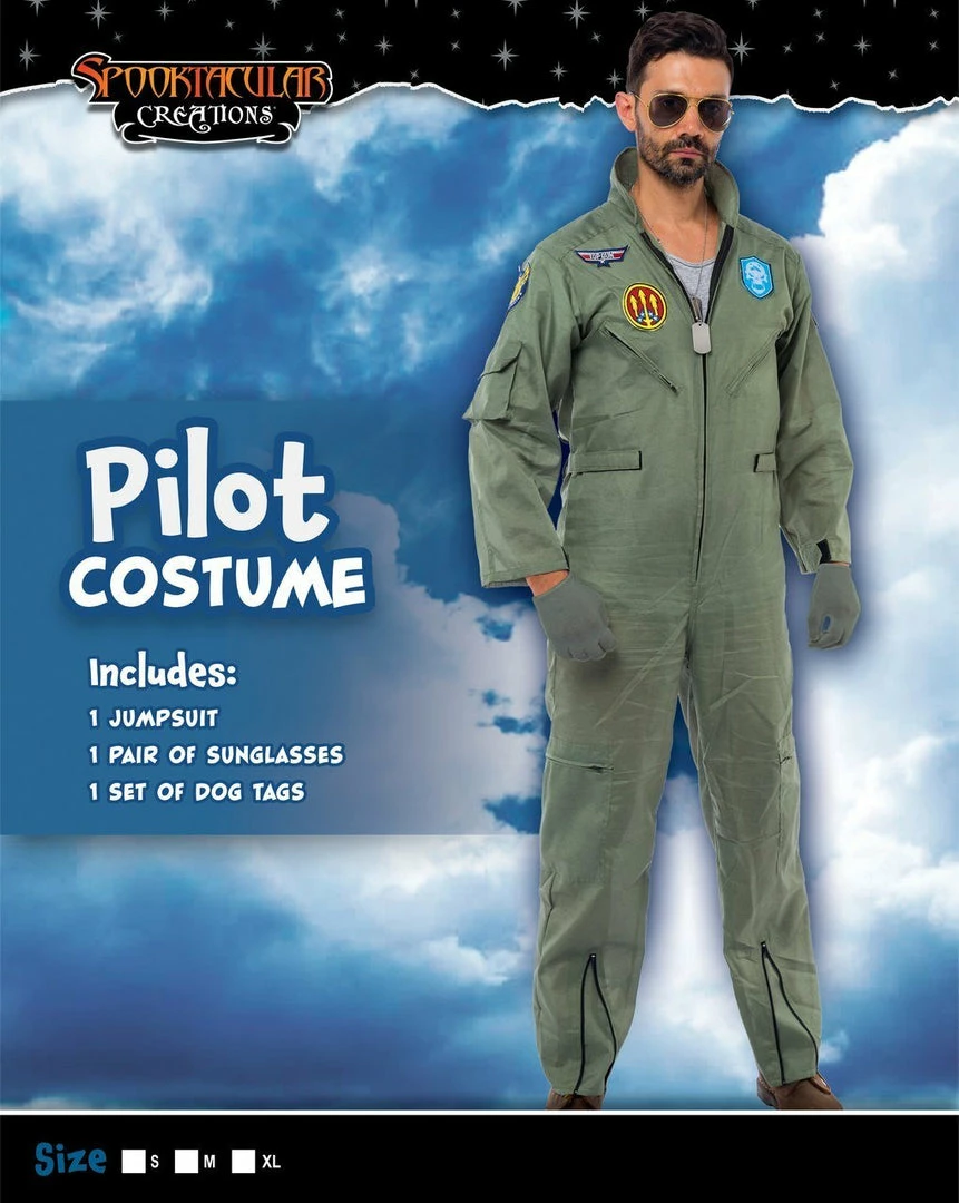 Spooktacular Creations Military Fighter Pilot Costume With Accessories - Adult Classic Costumes 8 Spooktacular Creations Military Fighter Pilot Costume With Accessories - Adult Classic Costumes