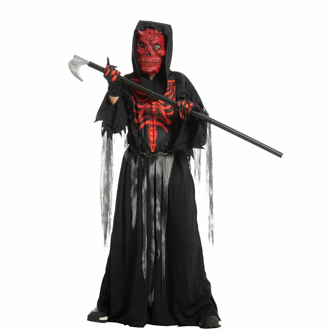 Spooktacular Creations Red Skull Reaper Costume For Boys Cosplay - Child Child Costumes 4 Spooktacular Creations Red Skull Reaper Costume For Boys Cosplay - Child Child Costumes