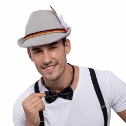 Spooktacular Creations 2 German Alpine Hats Cosplay Costume Accessories Felt Fedora Retro Set