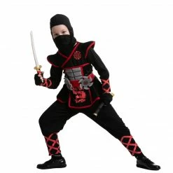 Spooktacular Creations Red Ninja Costume For Girls Cosplay - Child Classic Costumes