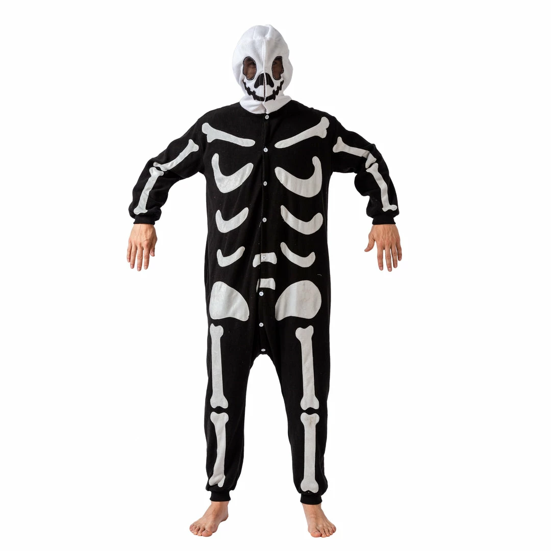 Spooktacular Creations Skeleton/ Day Of The Dead Skeleton Onesie Pajama Costume - Adult 3 Spooktacular Creations Skeleton/ Day Of The Dead Skeleton Onesie Pajama Costume - Adult