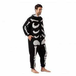 Spooktacular Creations Skeleton/ Day Of The Dead Skeleton Onesie Pajama Costume - Adult