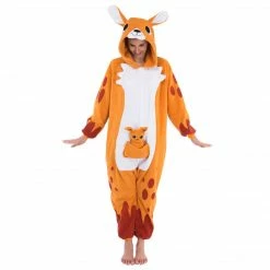 Spooktacular Creations Kangaroo Onesie Costume Pajamas - Adult Animal Costumes