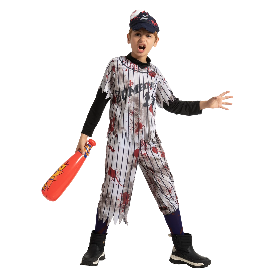 Spooktacular Creations Scary Baseball Player Zombie Costume Cosplay - Child 7 Spooktacular Creations Scary Baseball Player Zombie Costume Cosplay - Child