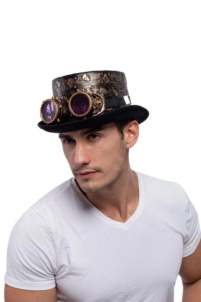 Spooktacular Creations Victorian Steampunk Top Hat W/Classic Goggles Vintage Accessories Set For Adult Cosplay 4 Spooktacular Creations Victorian Steampunk Top Hat W/Classic Goggles Vintage Accessories Set For Adult Cosplay