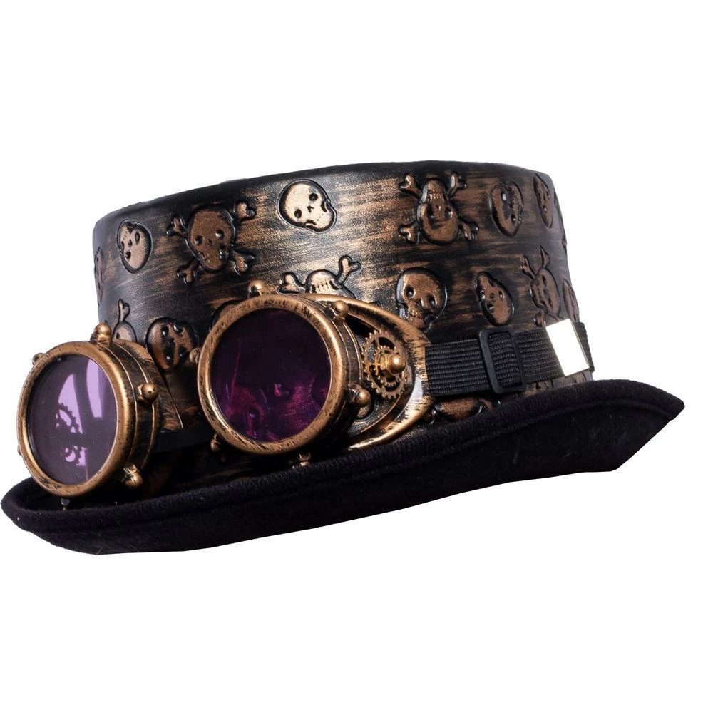 Spooktacular Creations Victorian Steampunk Top Hat W/Classic Goggles Vintage Accessories Set For Adult Cosplay 3 Spooktacular Creations Victorian Steampunk Top Hat W/Classic Goggles Vintage Accessories Set For Adult Cosplay
