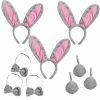Spooktacular Creations Grey Bunny Cosplay Accessories Set, 3 Pack