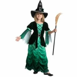 Spooktacular Creations Wicked Green Witch Costume Cosplay - Child