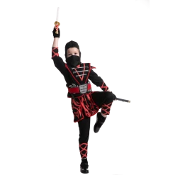 Spooktacular Creations Samurai Red Ninja Costume For Girls Cosplay- Child