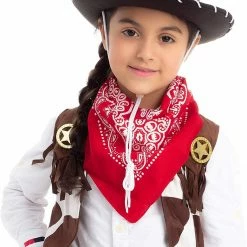 Spooktacular Creations Black Felt Cowboy Hats For Kids Cosplay, 3 Pack