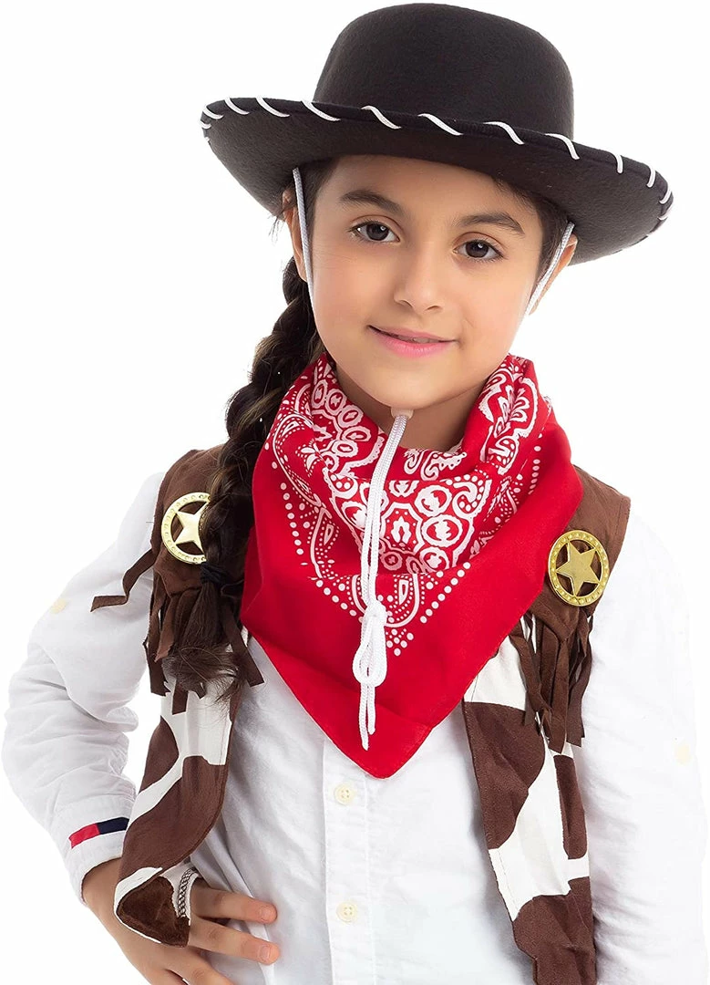 Spooktacular Creations Black Felt Cowboy Hats For Kids Cosplay, 3 Pack 4 Spooktacular Creations Black Felt Cowboy Hats For Kids Cosplay, 3 Pack