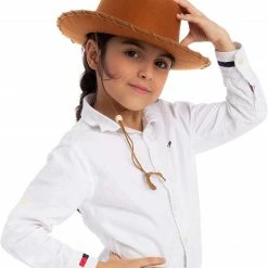 Spooktacular Creations Brown Felt Cowboy Hats For Kids, 3 Pack Child Costumes