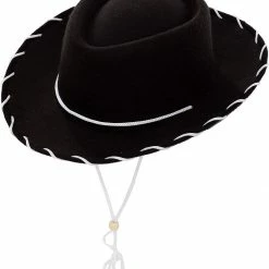 Spooktacular Creations Black Felt Cowboy Hats For Kids Cosplay, 3 Pack 9 Spooktacular Creations Black Felt Cowboy Hats For Kids Cosplay, 3 Pack