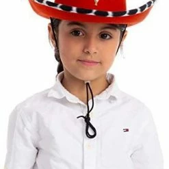 Spooktacular Creations Headwear Red Cowboy Hats Cosplay Accessories, 2 Packs