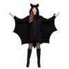 Spooktacular Creations Woman¡¯s Black Bat Zip Hoodie Cosplay Costume - Adult Animal Costumes